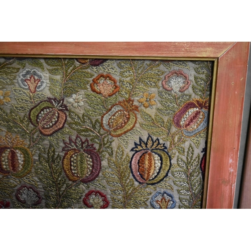 1402 - A small collection of Uzbekistani embroidered panels; together with a large batik, 86 x 67.5cm. (6)... 