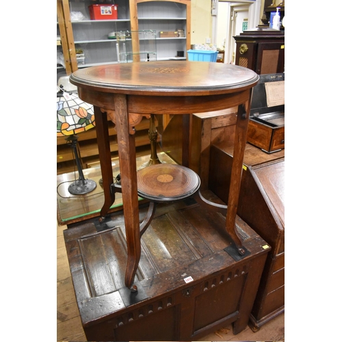 1414 - A late Victorian rosewood and inlaid circular occasional table, 61cm diameter. ... 