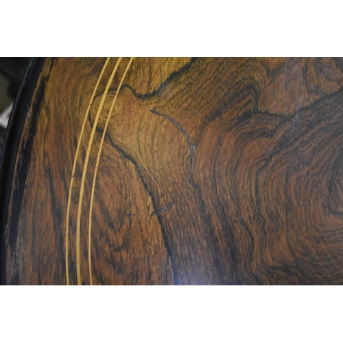 1414 - A late Victorian rosewood and inlaid circular occasional table, 61cm diameter. ... 