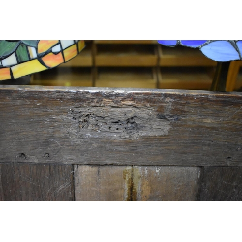 1415 - A late 17th century small oak panelled coffer, 81cm wide.