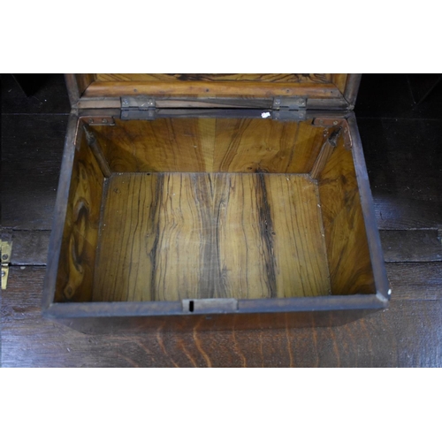 1428 - A Jerusalem olivewood work box, 32cm wide.