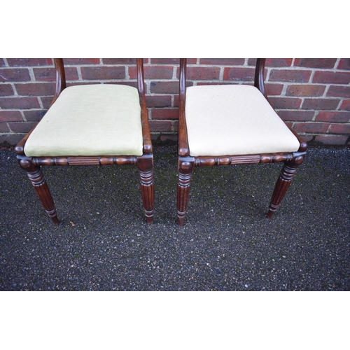 1463 - A pair of George IV mahogany dining chairs, in the manner of Gillows. 