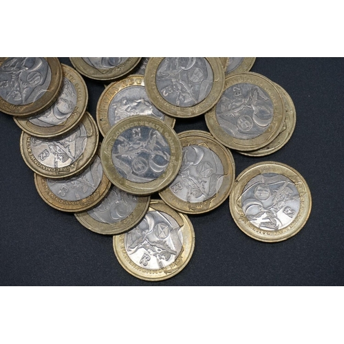 415 - Coins: Royal Mint, twenty five collectable 2002 Commonwealth Games two pound coins, to include seven... 