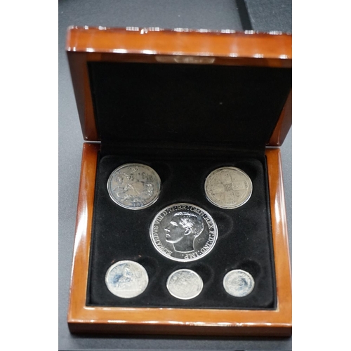 436 - Coins: a rare Edward VIII cased fantasy 'Una & Lion' pattern pre decimal six coin set. (6)... 