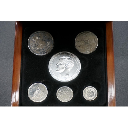 436 - Coins: a rare Edward VIII cased fantasy 'Una & Lion' pattern pre decimal six coin set. (6)... 