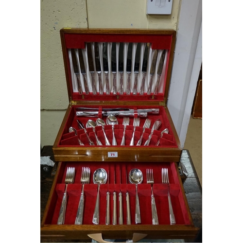 71 - A canteen of EPNS 'Lucy' pattern cutlery for eight, by Stanley Rogers & Sons Ltd.... 