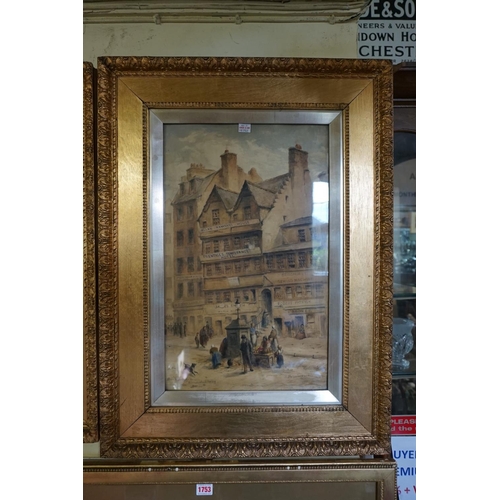 1440a - Robert Sanderson, Edinburgh street scenes, a pair, each signed, watercolour, 52 x 32cm.... 