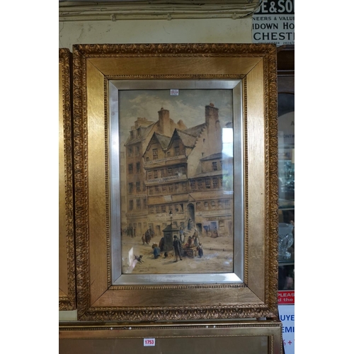 1440a - Robert Sanderson, Edinburgh street scenes, a pair, each signed, watercolour, 52 x 32cm.... 