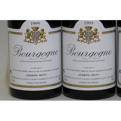 107 - Three 75cl bottles of Bourgogne Rouge Cuvee Pressonier, 1999, Joseph Roty. (3)