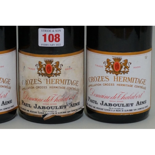 108 - Three 75cl bottles of Crozes Hermitage Domaine de Thalabert, 1983, Paul Jaboulet Aine. (3)... 