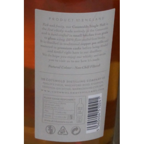 115 - A 70cl bottle of Cotswolds 2015 Odyssey Barley whisky, bottle no. 6200, in card box.... 