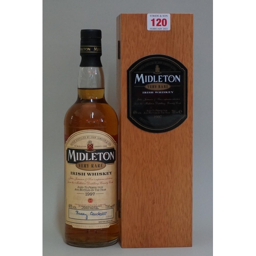 120 - A 70cl bottle of Midleton 'Very Rare' Irish whiskey, bottled in 1997, bottle no. 013005, in oak pres... 