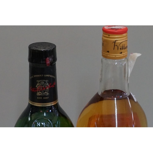 122 - A 70cl bottle of Glenfiddich 12 year old whisky; together with a 1 litre bottle of Grant's blended w... 