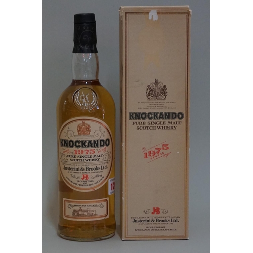 124 - A 75cl bottle of Knockando 1975 vintage whisky, bottled in 1988, in card box.