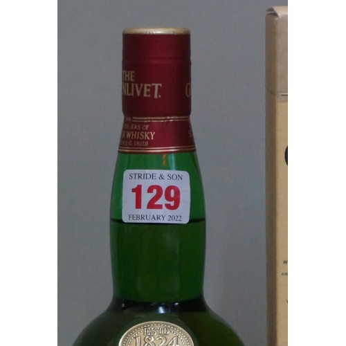 129 - A 70cl bottle of The Glenlivet 12 year old whisky, in card box.