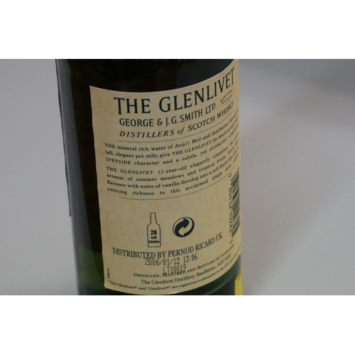 129 - A 70cl bottle of The Glenlivet 12 year old whisky, in card box.