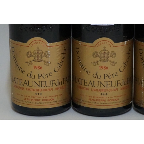 137 - Three 75cl bottles of Chateauneuf du Pape Cuvee Prestige, 1986, Pere Caboche. (3)... 