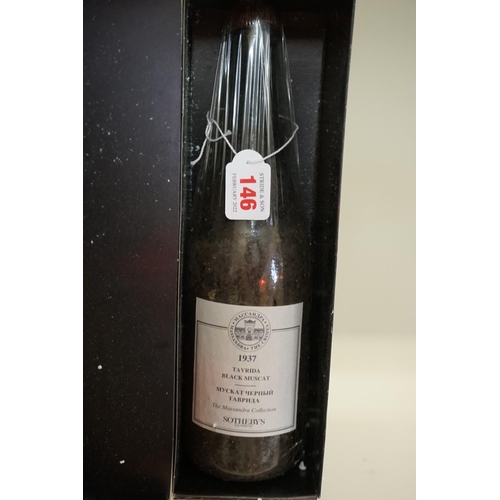 146 - A bottle of Tavrida Black Muscat, 1937, Massandra Collection.