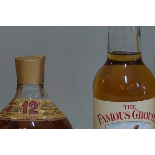 147 - Two bottles of blended whisky, comprising: a 75cl Dimple 12 year old; and a 70cl The Famous Grouse, ... 