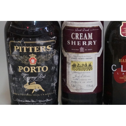 148 - A 37.5cl bottle of Taylor's 2001 LBV port; together with a 75cl bottle of Pitters Tawny port; a 75cl... 