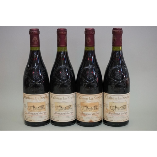 149 - Four 75cl bottles of Chateau La Nerthe Chateauneuf-du-Pape, 1995. (4)