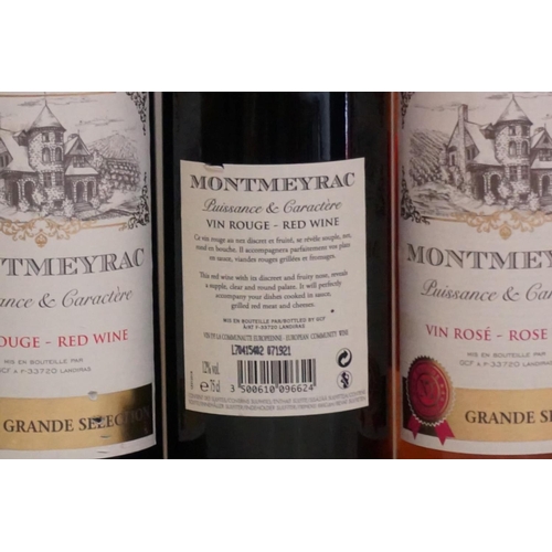 150 - Six 75cl bottles of wine, comprising: two Montmeyrac vin rouge; two Montmeyrac vin rose; and two Mat... 