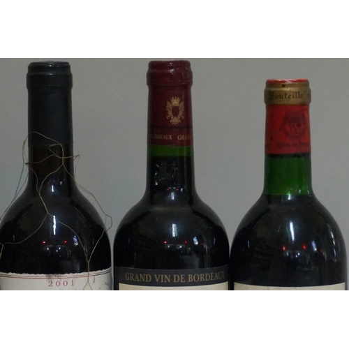 156 - Six 75cl bottles of red wine, to include: a Chateau La Tour De Mons, 1992, Margaux; and three other ... 