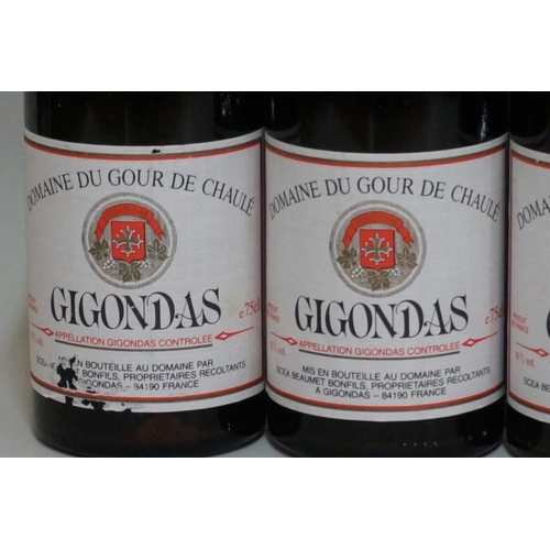 158 - Six 75cl bottles of Gigondas Domaine du Gour du Chaule, 1985, Bonfils. (6)