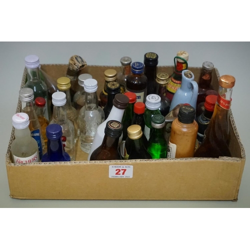 27 - A collection of 5cl and other miniatures; together with a 20cl bottle of Moet & Chandon Petite L... 