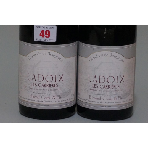 49 - Two 75cl bottles of Ladoix 1er Cru Les Carrieres, 1996, Edmond Cornu. (2)