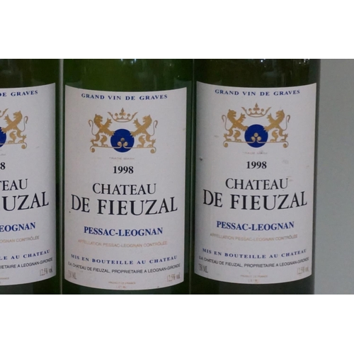 66 - Three 75cl bottles of Chateau de Fieuzal Blanc, 1998, Pessac-Leognan. (3)