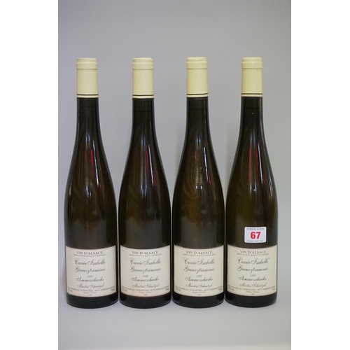 67 - Four 75cl bottles of Gewurztraminer Cuvee Isabelle, 1990, Jean Schaetzel. (4)