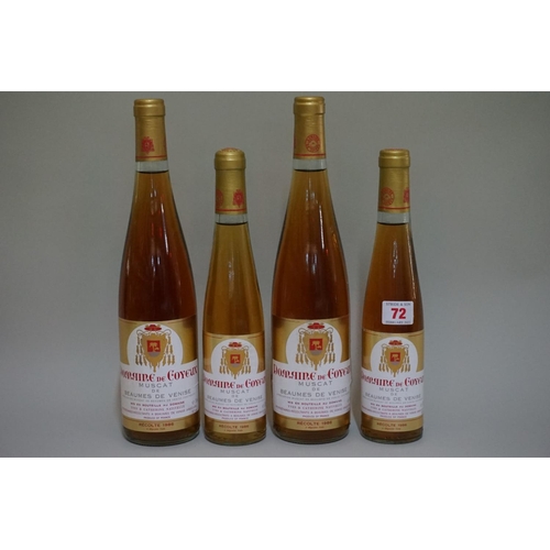 72 - Two 75cl bottles and two 37.5cl bottles of Muscat de Baumes de Venise, Domaine Coyeux. (4)... 