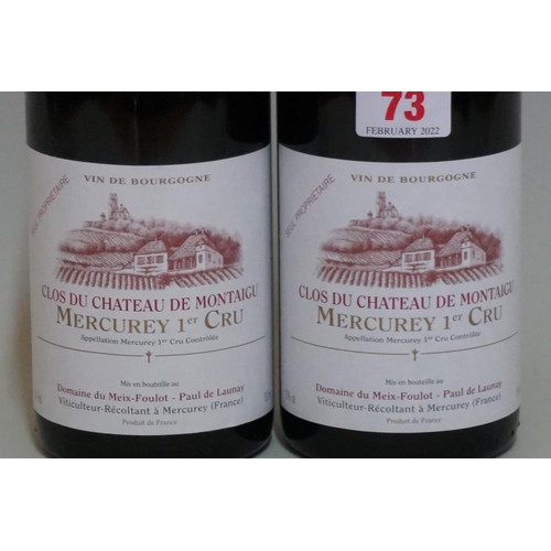 73 - Two 75cl bottles of Mercurey 1er Cru Chateau de Montaigu, 1999, Meix Foulot. (2)... 