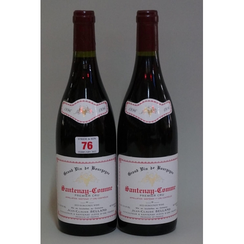 76 - Two 75cl Santenay-Comme 1er Cru, 1996, Jean-Claude Belland. (2)