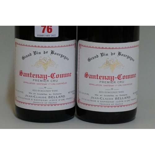 76 - Two 75cl Santenay-Comme 1er Cru, 1996, Jean-Claude Belland. (2)