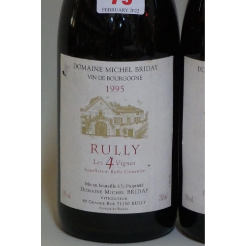 79 - Two 75cl bottles of Rully 1er Cru Les 4 Vignes, 1995, Domaine Michel Briday. (2)... 