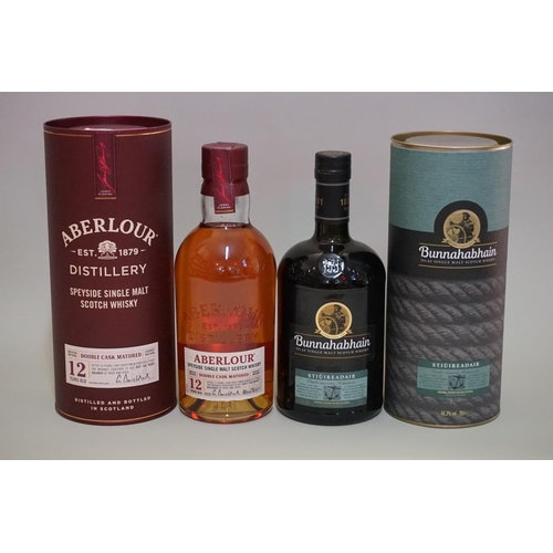 94 - Two 70cl bottles of single malt whisky, comprising: Bunnahabhain 'Stiuireadair', 46.3% abv; and Aber... 