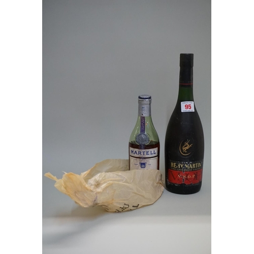 95 - A 70cl bottle of Remy Martin VSOP fine champagne cognac; together with a half bottle of Martell 'Cor... 