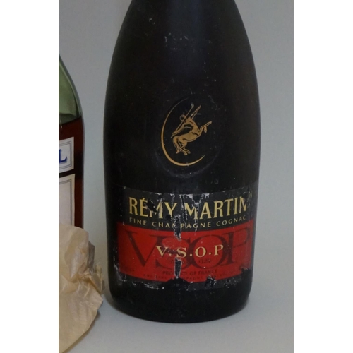 95 - A 70cl bottle of Remy Martin VSOP fine champagne cognac; together with a half bottle of Martell 'Cor... 