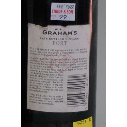 99 - A 75cl bottle of Graham's LBV port; together with a 50cl bottle of Gran Barquero Pedro Jiminez; and ... 