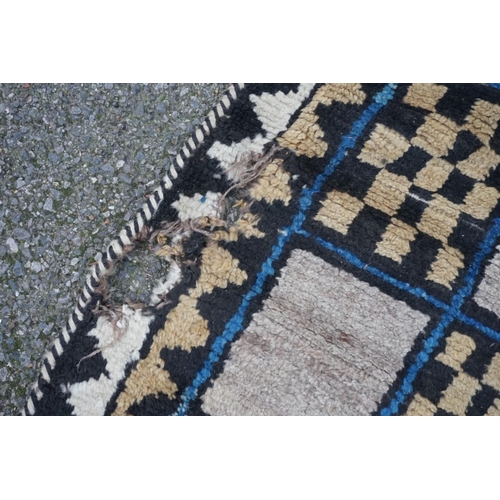 1063 - A Persian Gabbeh runner, 330cm x 110cm; together with a Gabbeh long rug, 232cm x 130cm.... 