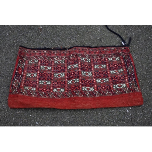 1068 - A Persian camel bag, 123cm x 66cm high.