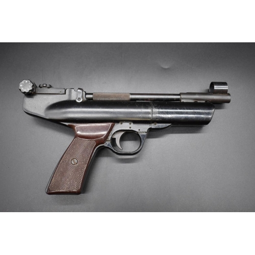 1723 - A Webley & Scott Typhoon .177 calibre over lever air pistol.