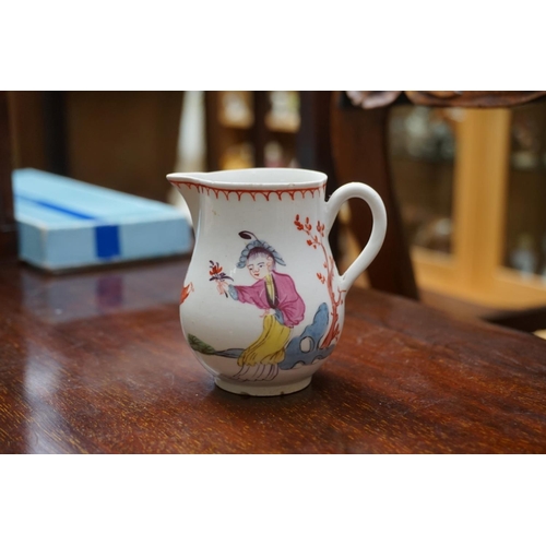 1105 - A mixed group of pottery and porcelain, to include: an 18th century sparrow beak milk jug; a Meissen... 