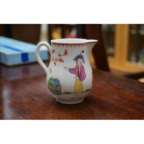 1105 - A mixed group of pottery and porcelain, to include: an 18th century sparrow beak milk jug; a Meissen... 