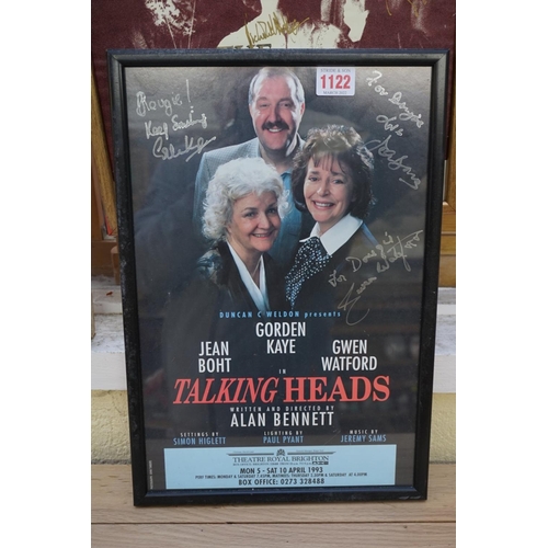 1122 - Two signed theatre posters, autographs to include: Frank Finlay, Anthony Head, Jean Boht and Gordan ... 