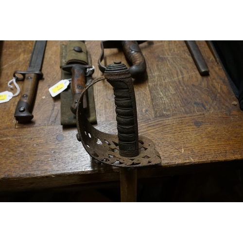 1745 - A Victorian 1st Life Guards Officer's sword and steel scabbard, with 91cm blade.