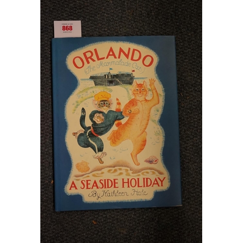 868 - Book: Orlando The Marmalade Cat 'A Seaside Holiday', by Kathleen Hale, large format hardback book, s... 