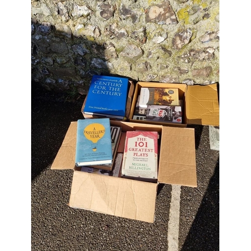 1055 - WITHDRAWN FROM SALE: Three boxes of military books and other books. 